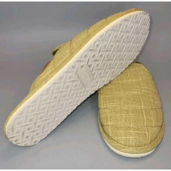 WOODSTOCK Vintage Brand Hemp Baboosh Slipper Mens 9M Tan Slip On Memory Foam - Picture 11 of 11